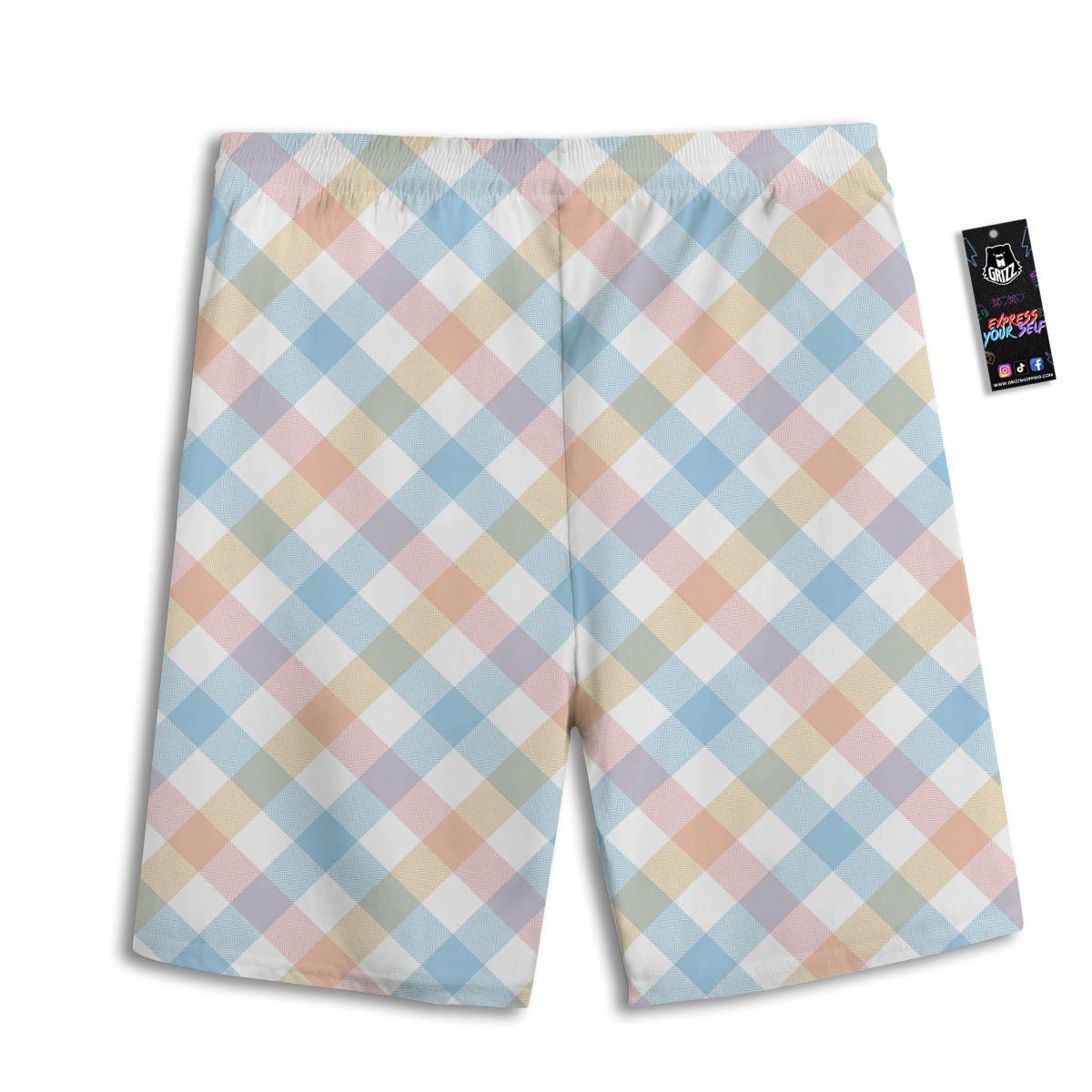 Tartan Colorful Print Pattern Men's Athletic Shorts