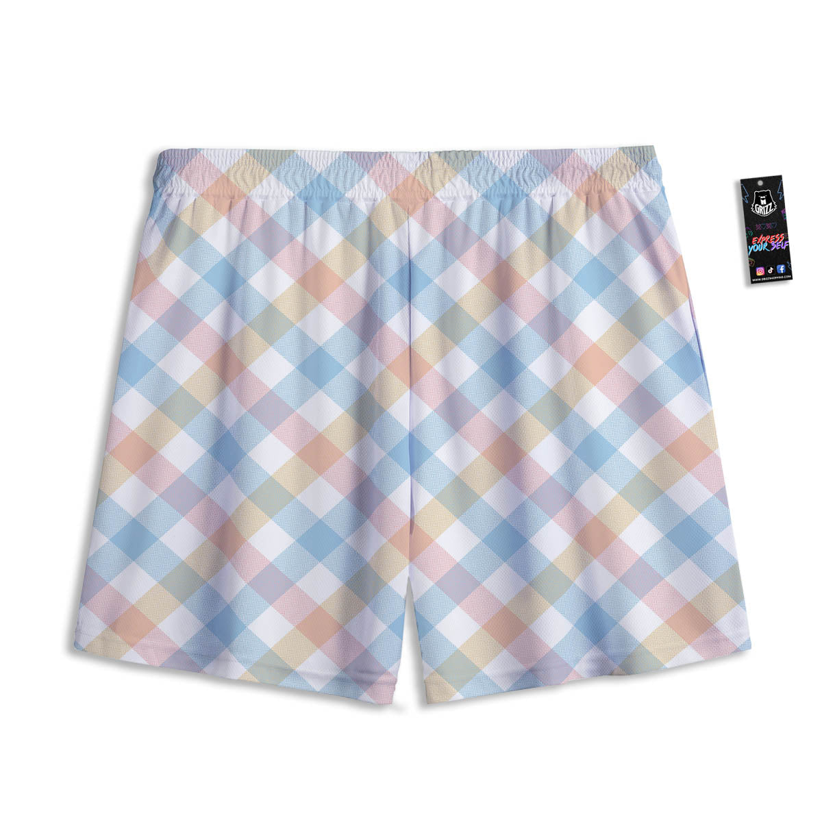 Sun And Moon Geometric Celestial Print Mesh Shorts