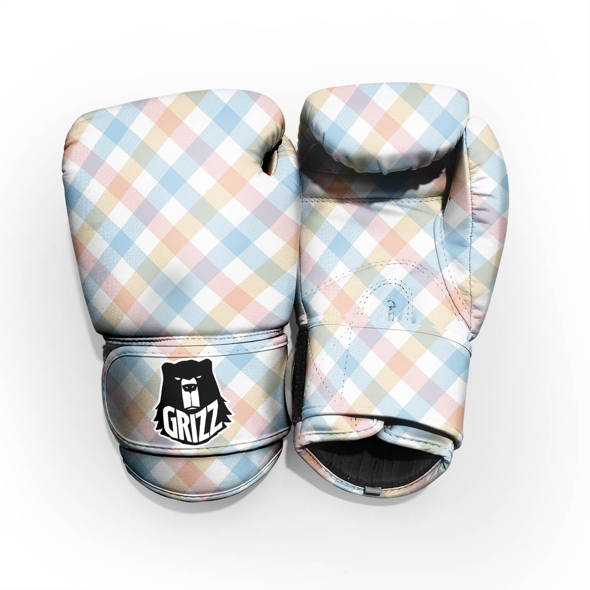 Tartan Colorful Print Pattern Pro Boxing Glove