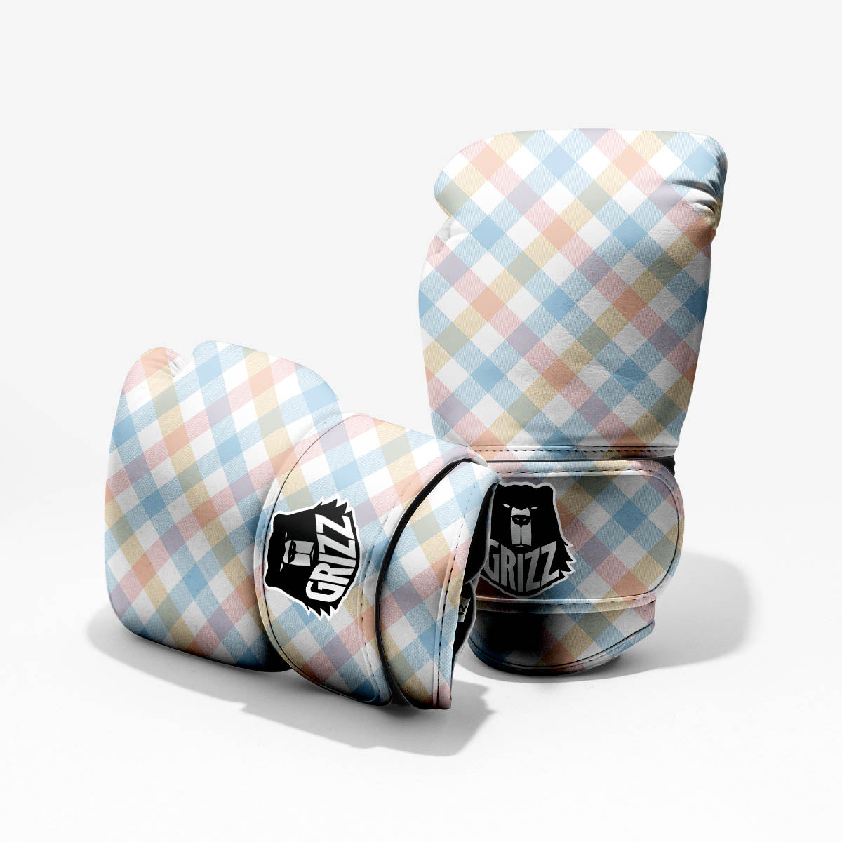 Tartan Colorful Print Pattern Pro Boxing Glove