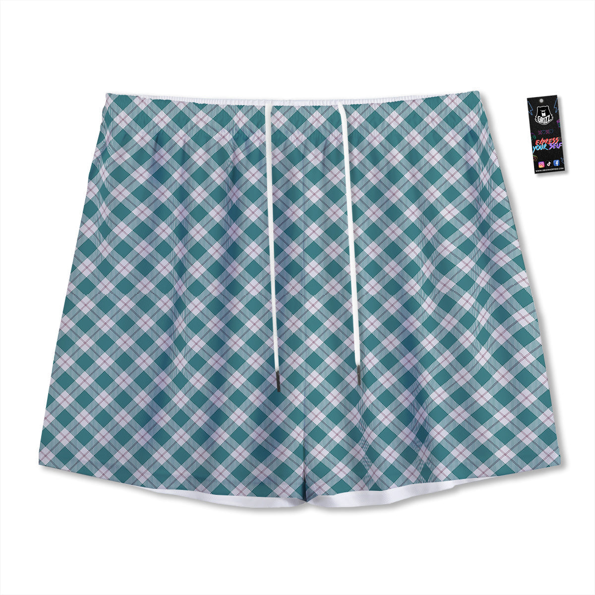 Sunflower Doodle Print Pattern Mesh Shorts