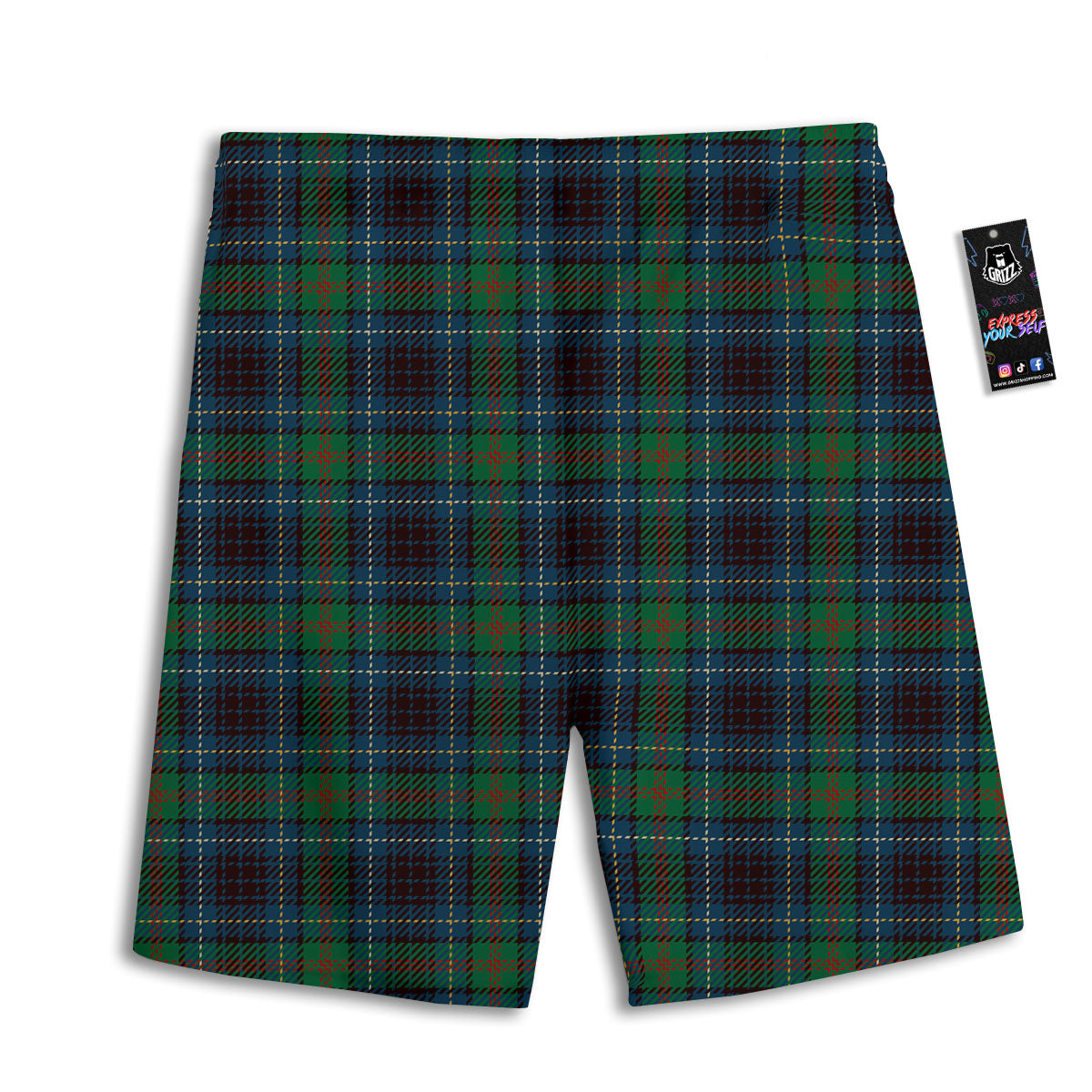 Tartan Irish Print Pattern Men's Athletic Shorts