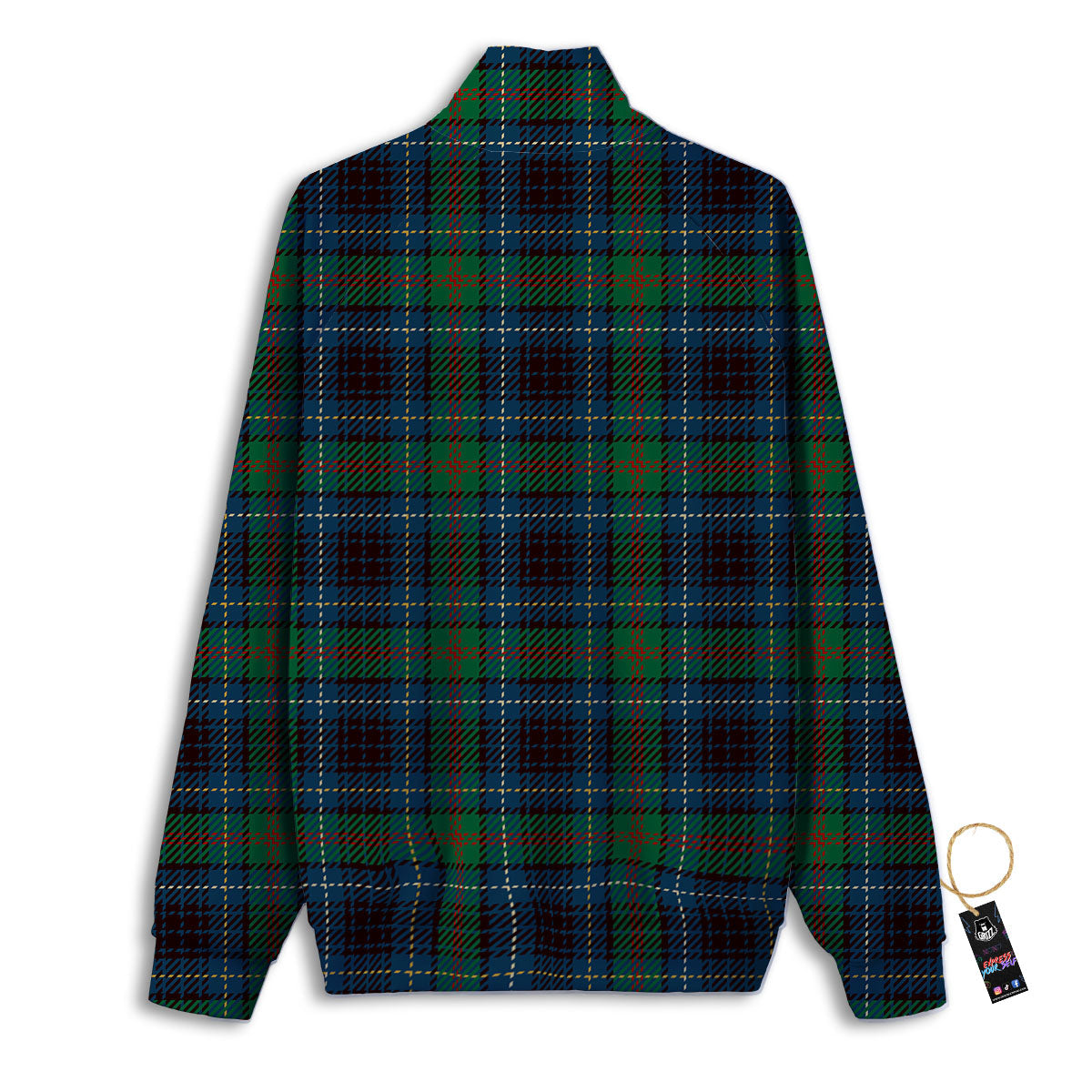 Tartan Irish Print Pattern Track Jacket-grizzshop