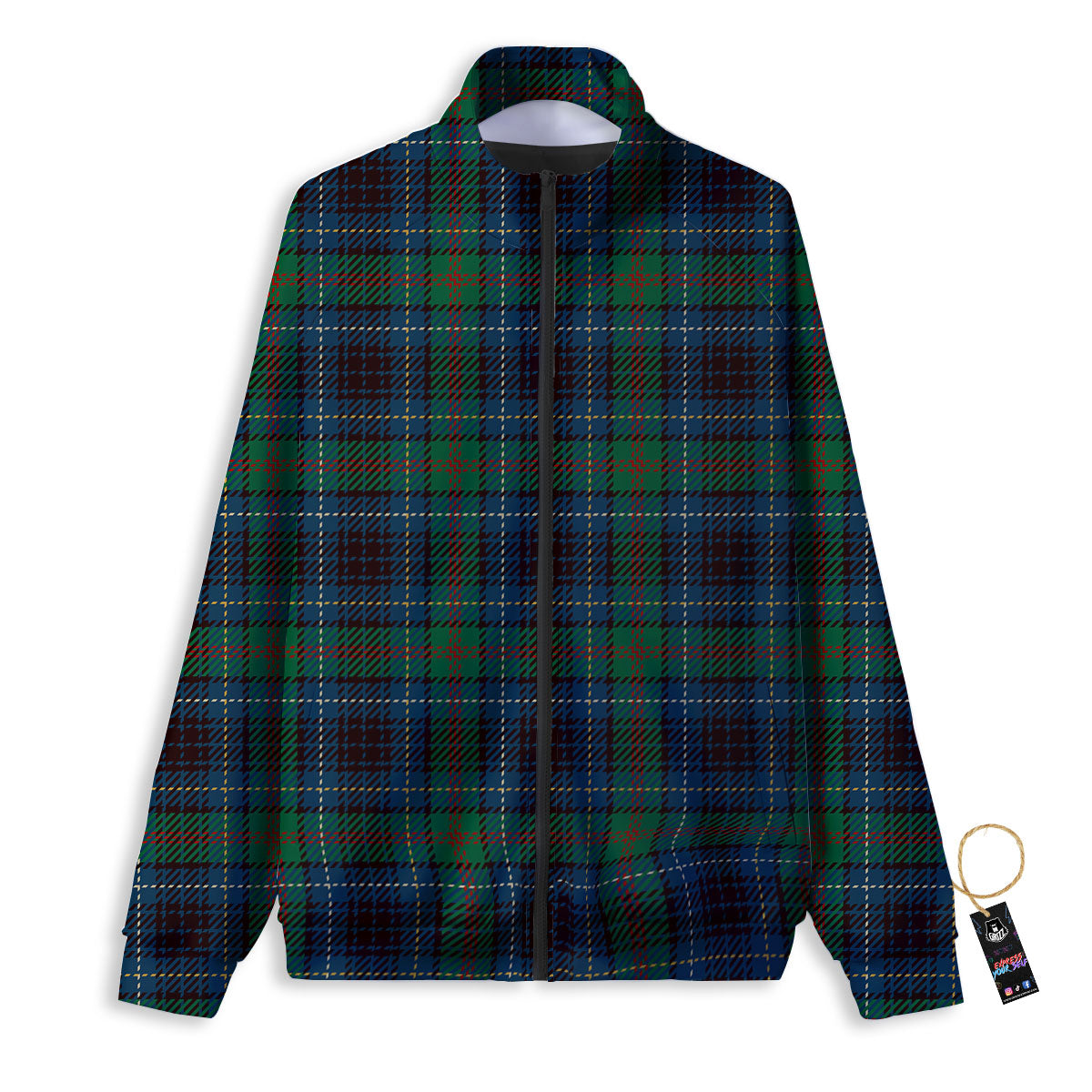 Tartan Irish Print Pattern Track Jacket-grizzshop