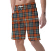 Tartan Orange Plaid Men's Shorts-grizzshop