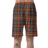 Tartan Orange Plaid Men's Shorts-grizzshop