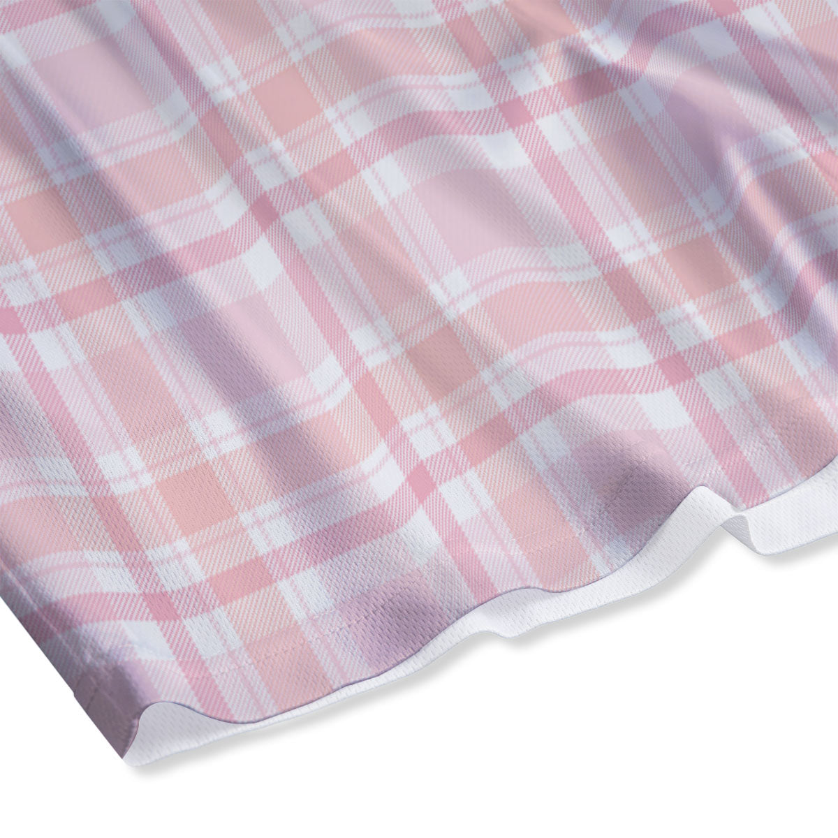 Tartan Pink Print Pattern Mesh Shorts