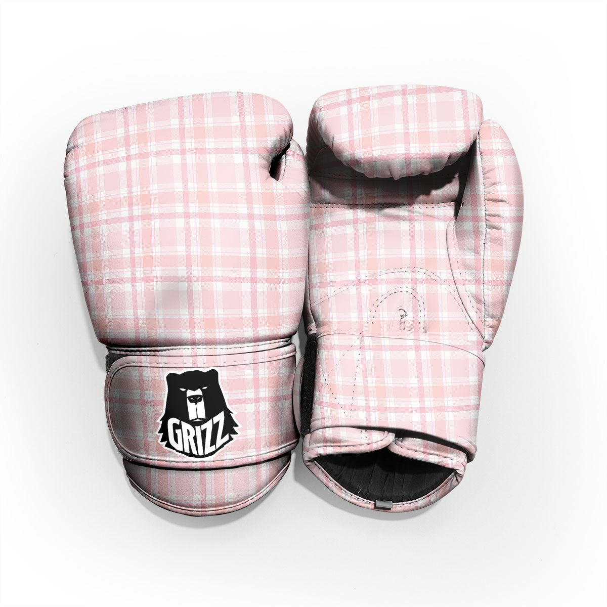 Tartan Pink Print Pattern Pro Boxing Glove
