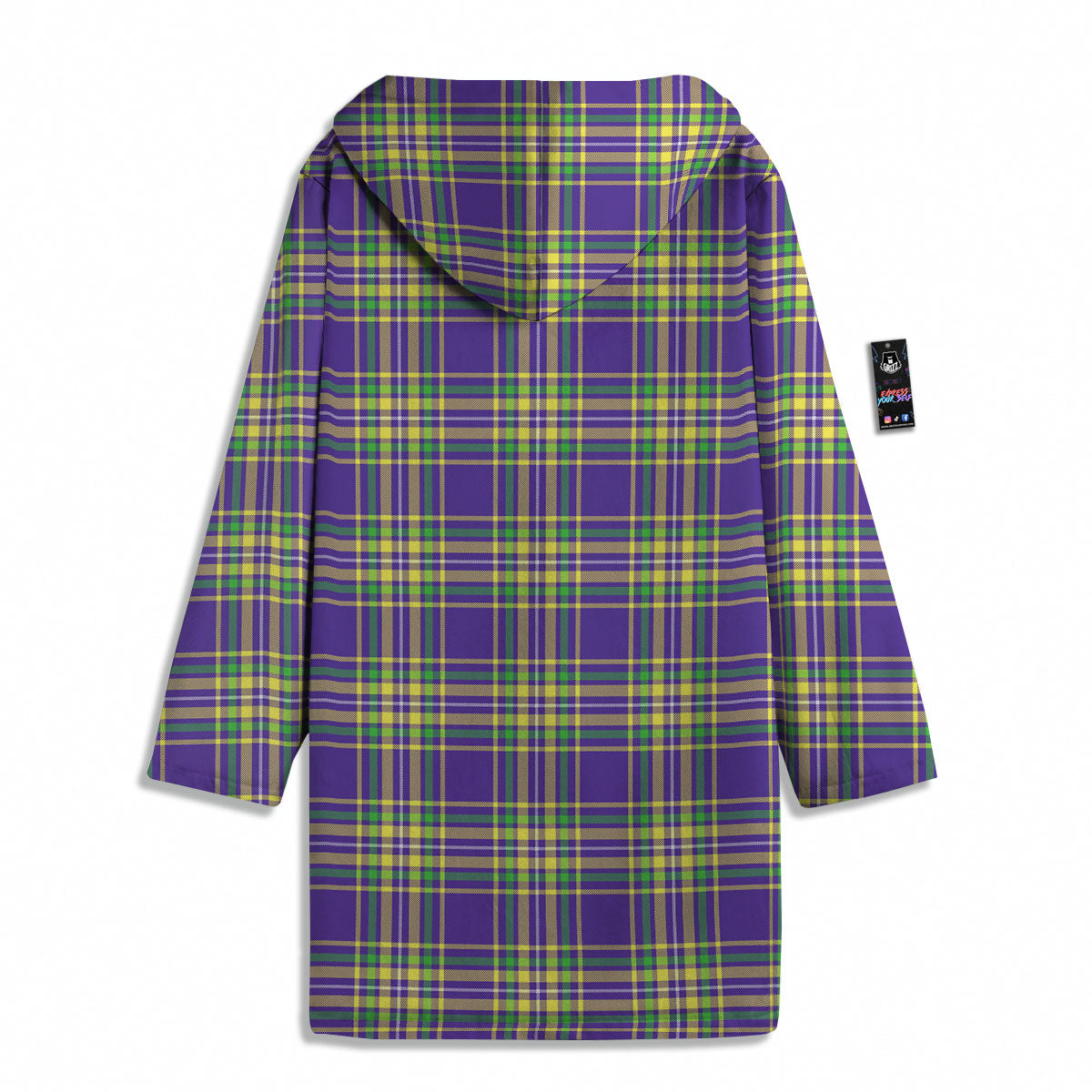 Tartan Plaid Mardi Gras Print Pattern Men's Windbreaker Jacket-grizzshop