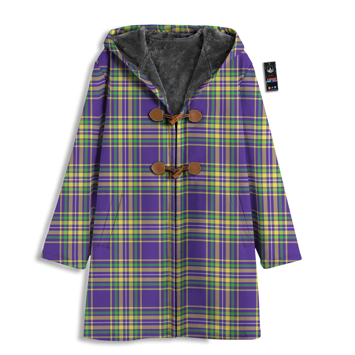 Tartan Plaid Mardi Gras Print Pattern Men's Windbreaker Jacket-grizzshop