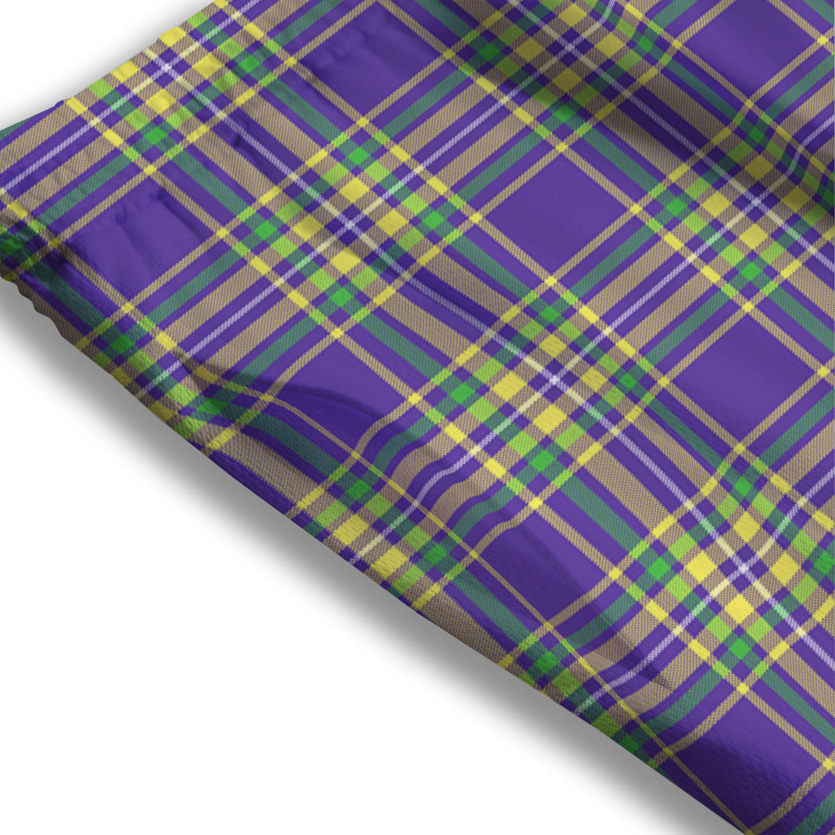 Tartan Plaid Mardi Gras Print Pattern Mesh Shorts