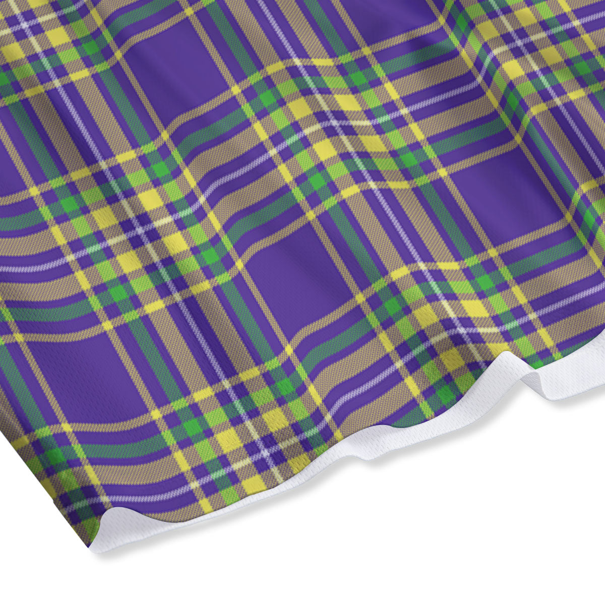 Tartan Plaid Mardi Gras Print Pattern Mesh Shorts