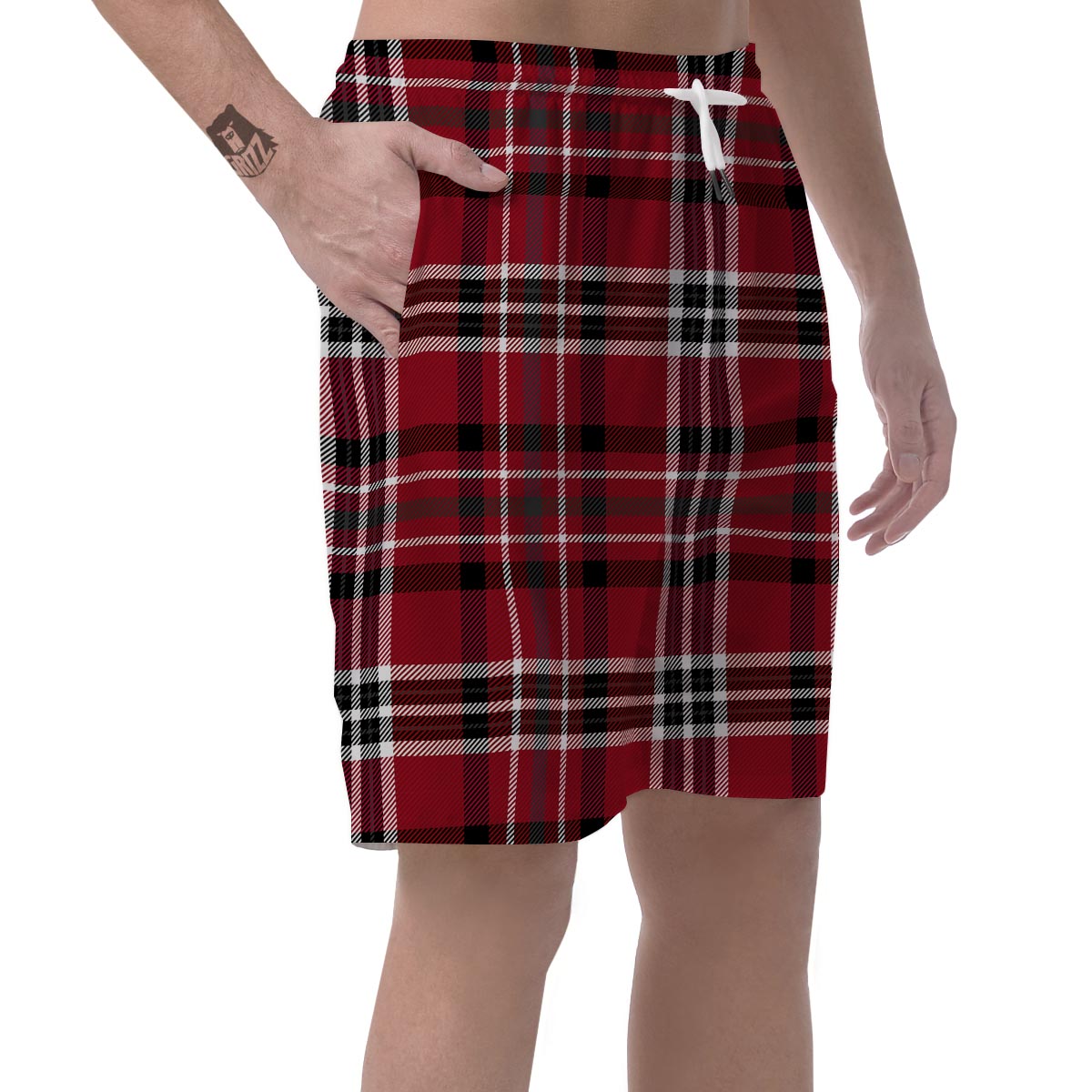 Tartan Plaid Print Men's Shorts-grizzshop