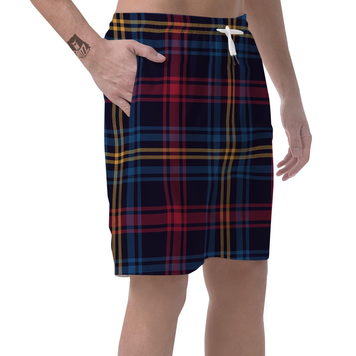 Tartan Print Men's Shorts-grizzshop