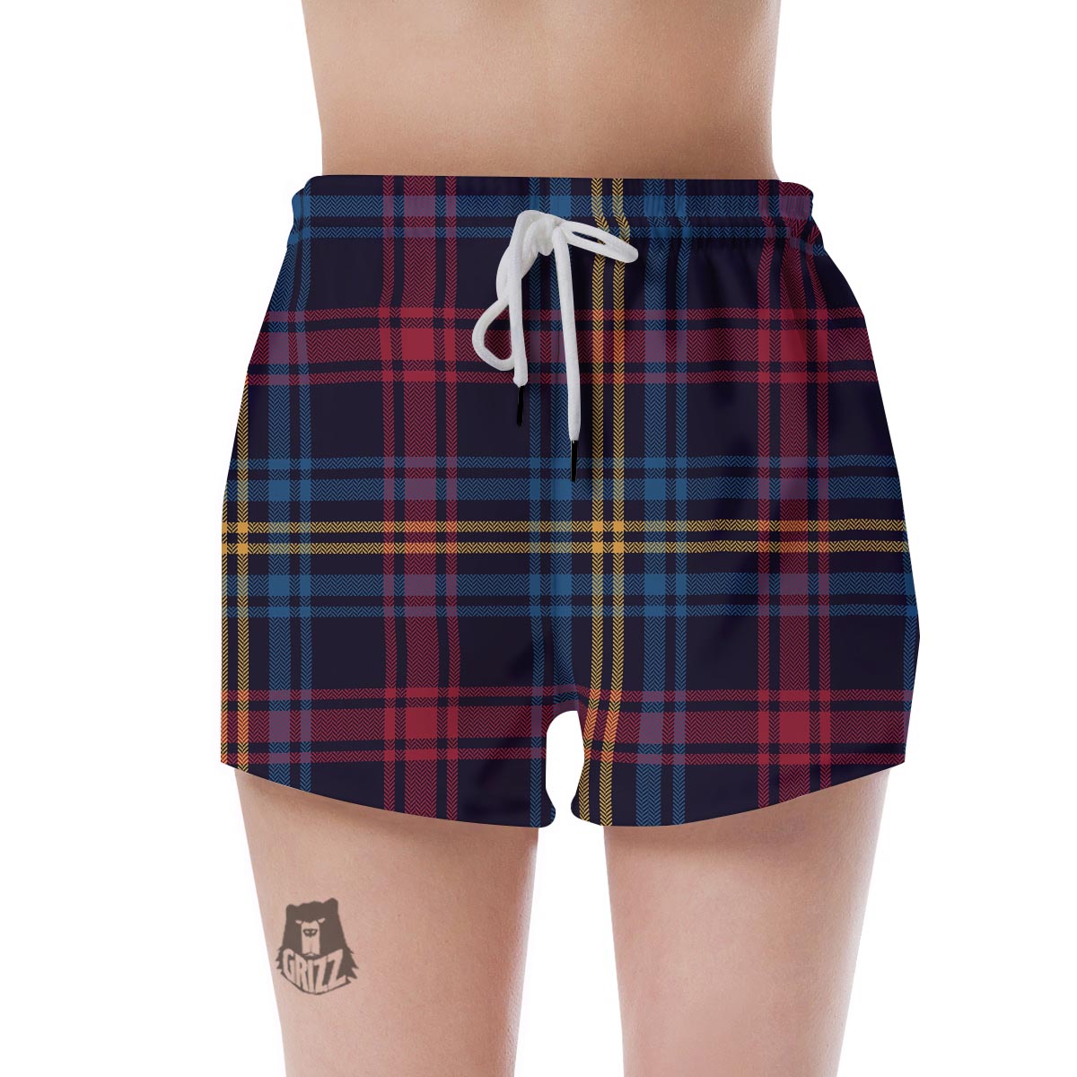 Tartan Print Women's Shorts-grizzshop