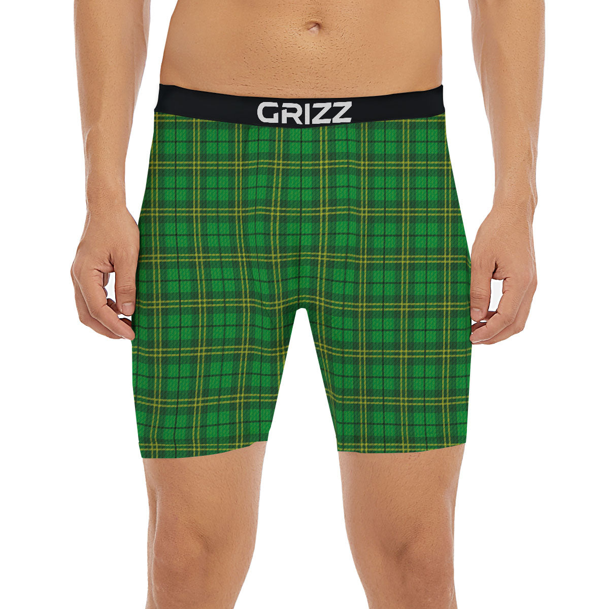 Tartan Saint Patrick's Day Print Boxer Briefs-grizzshop