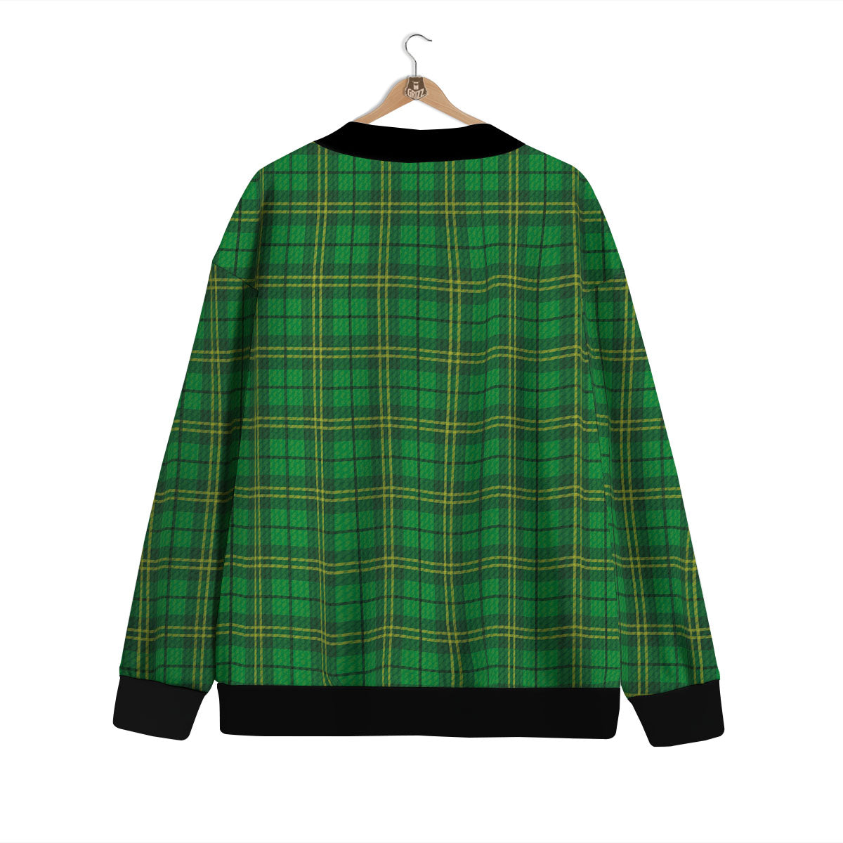 Tartan Saint Patrick's Day Print Cardigan-grizzshop