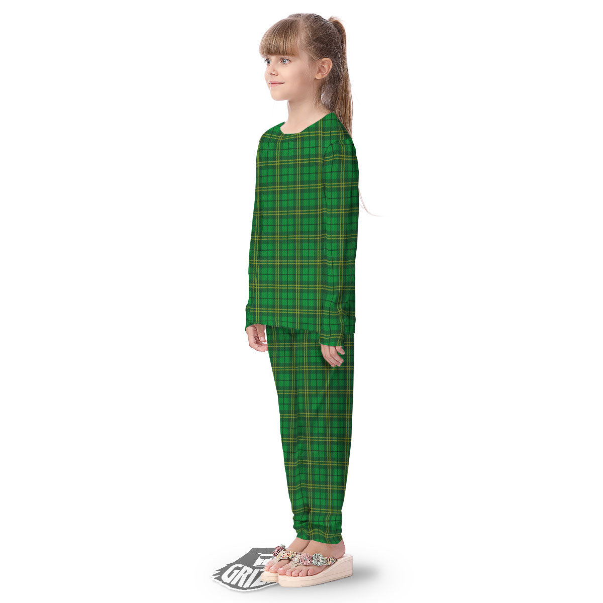 Tartan Saint Patrick's Day Print Kid's Pajamas-grizzshop