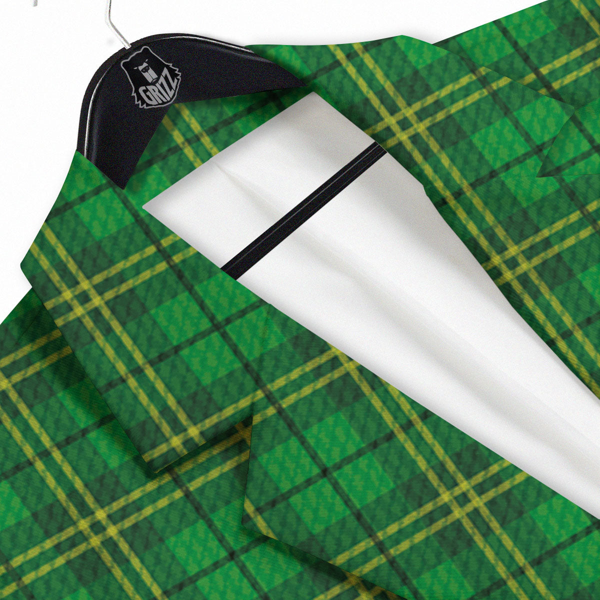 Tartan Saint Patrick's Day Print Men's Sport Coat-grizzshop