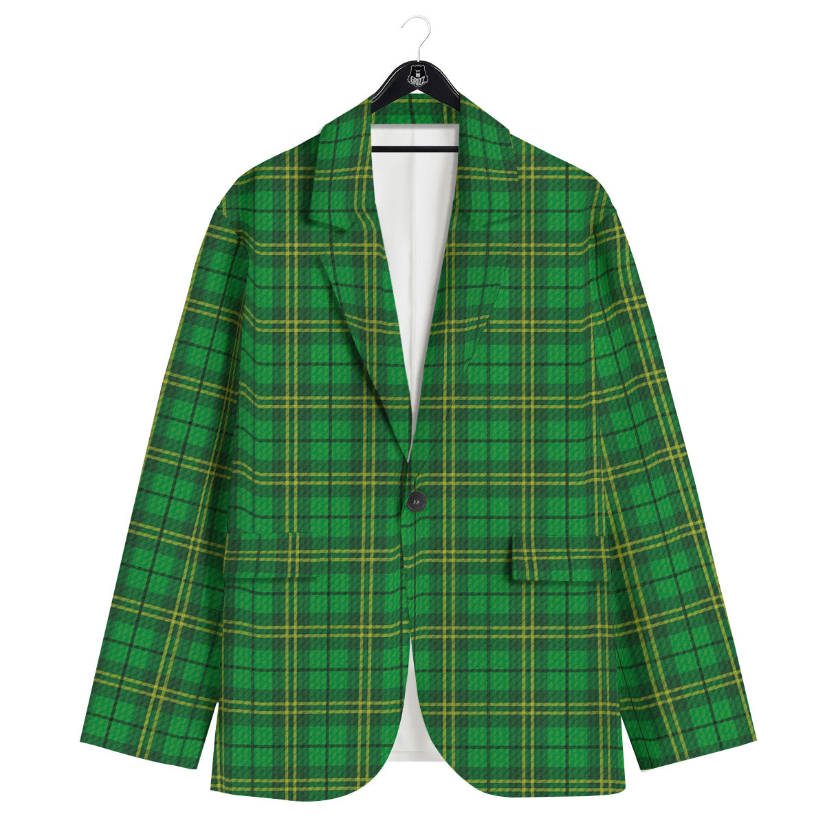 Tartan Saint Patrick's Day Print Men's Sport Coat-grizzshop