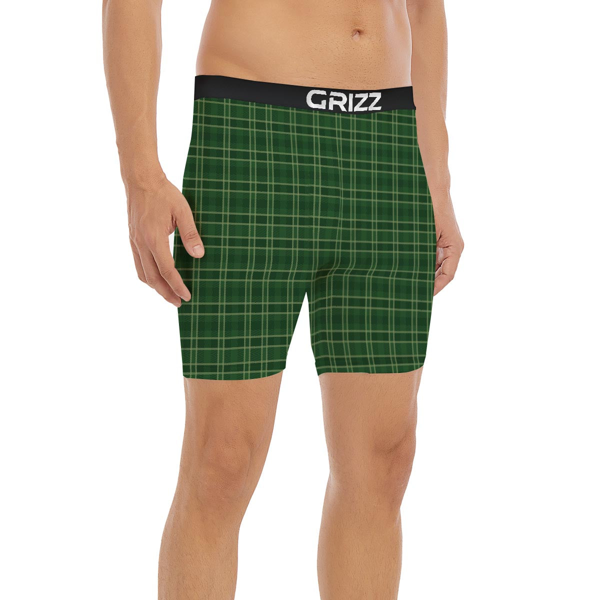 Tartan Saint Patrick's Day Print Pattern Boxer Briefs-grizzshop