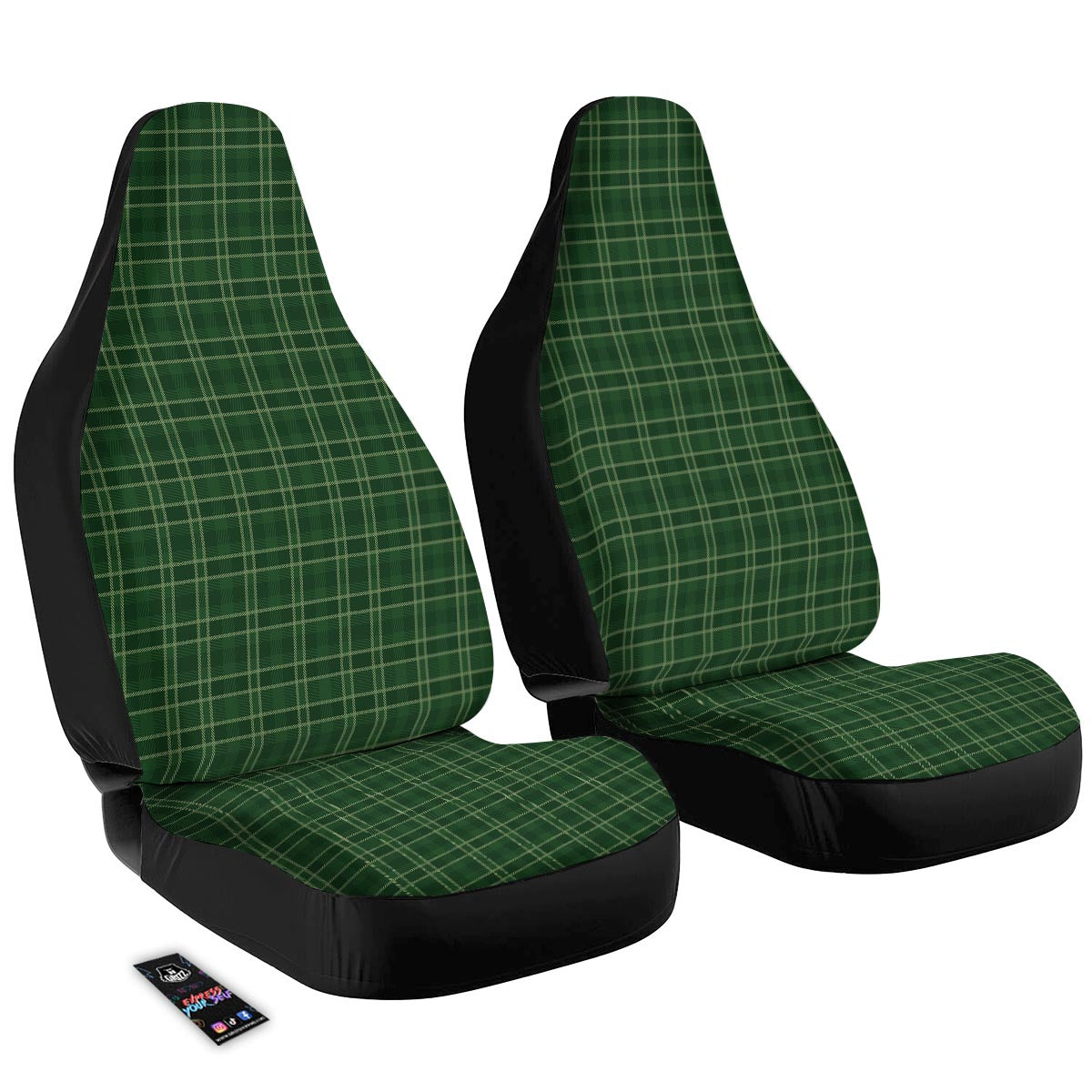 Tartan Saint Patrick's Day Print Pattern Car Seat Covers-grizzshop