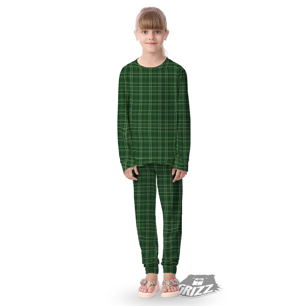 Tartan Saint Patrick's Day Print Pattern Kid's Pajamas-grizzshop