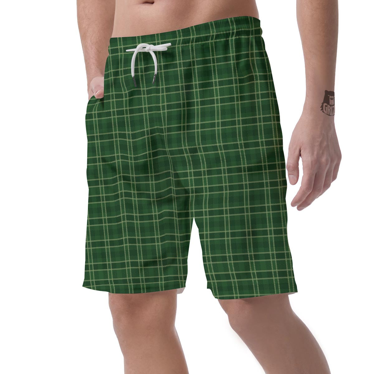 Tartan Saint Patrick's Day Print Pattern Men's Shorts-grizzshop