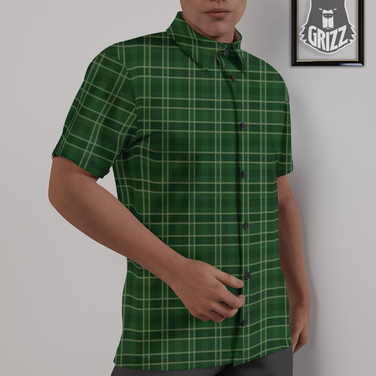 Tartan Saint Patrick's Day Print Pattern Untucked Shirts-grizzshop