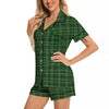 Tartan Saint Patrick's Day Print Pattern Women Silk Pajamas-grizzshop