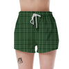 Tartan Saint Patrick's Day Print Pattern Women's Shorts-grizzshop