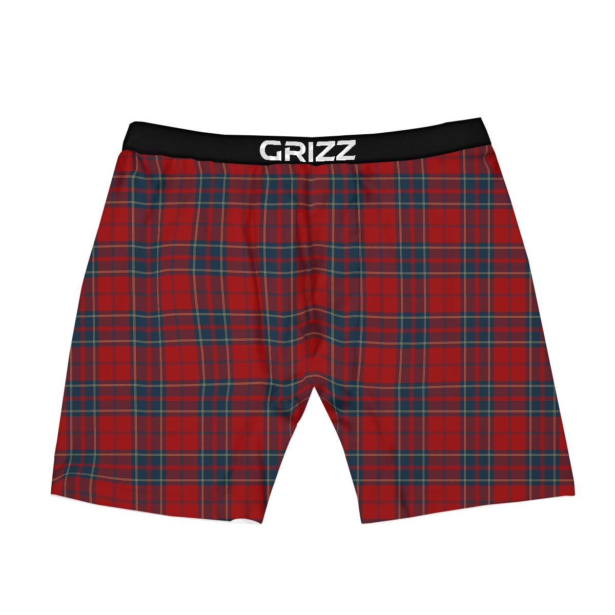 Tartan Scottish Red Print Pattern Boxer Briefs-grizzshop