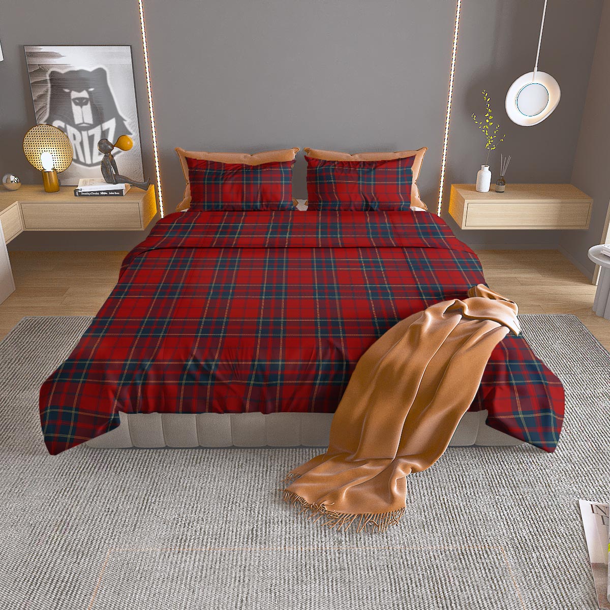 Totem Tiki Print Pattern Duvet Cover Bedding Set