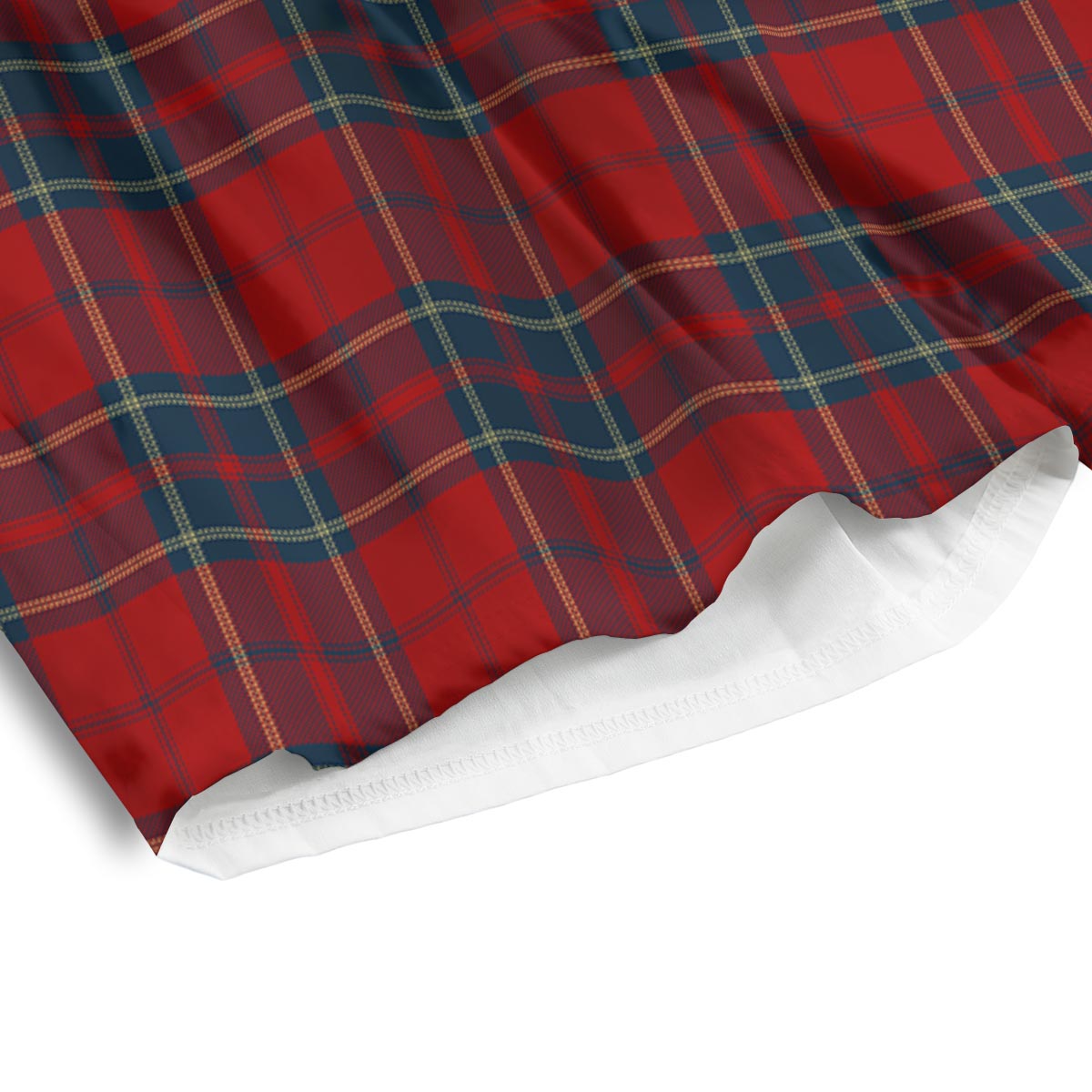 Tartan Scottish Red Print Pattern Men's Athletic Shorts
