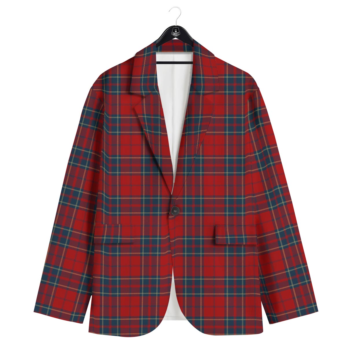 Tartan Scottish Red Print Pattern Men's Sport Coat-grizzshop