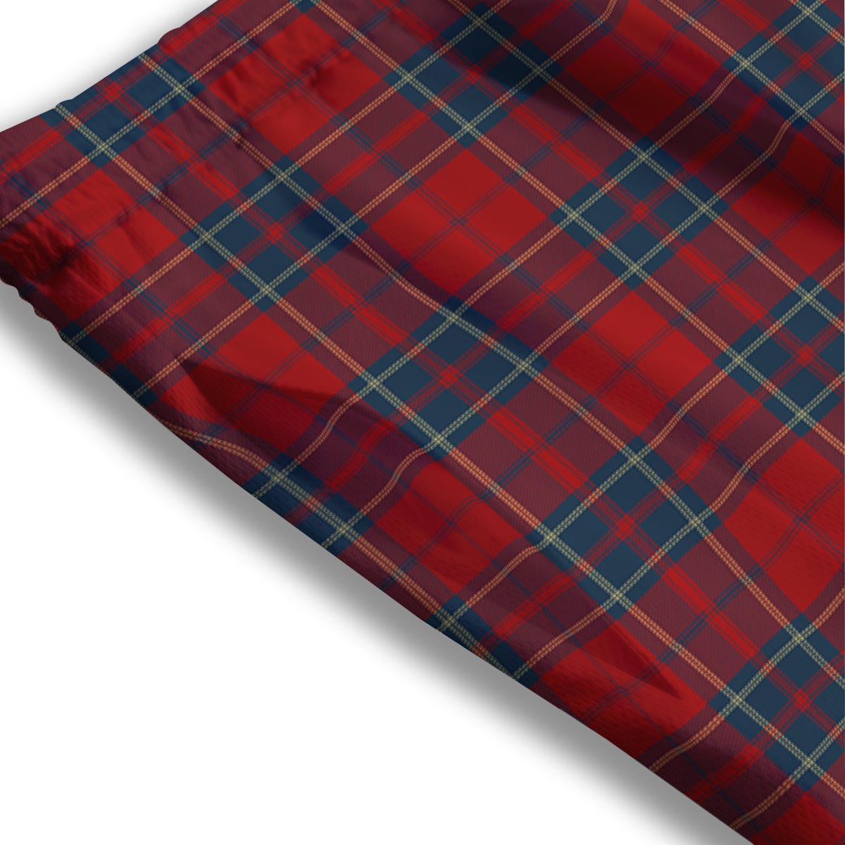 Tartan Scottish Red Print Pattern Mesh Shorts