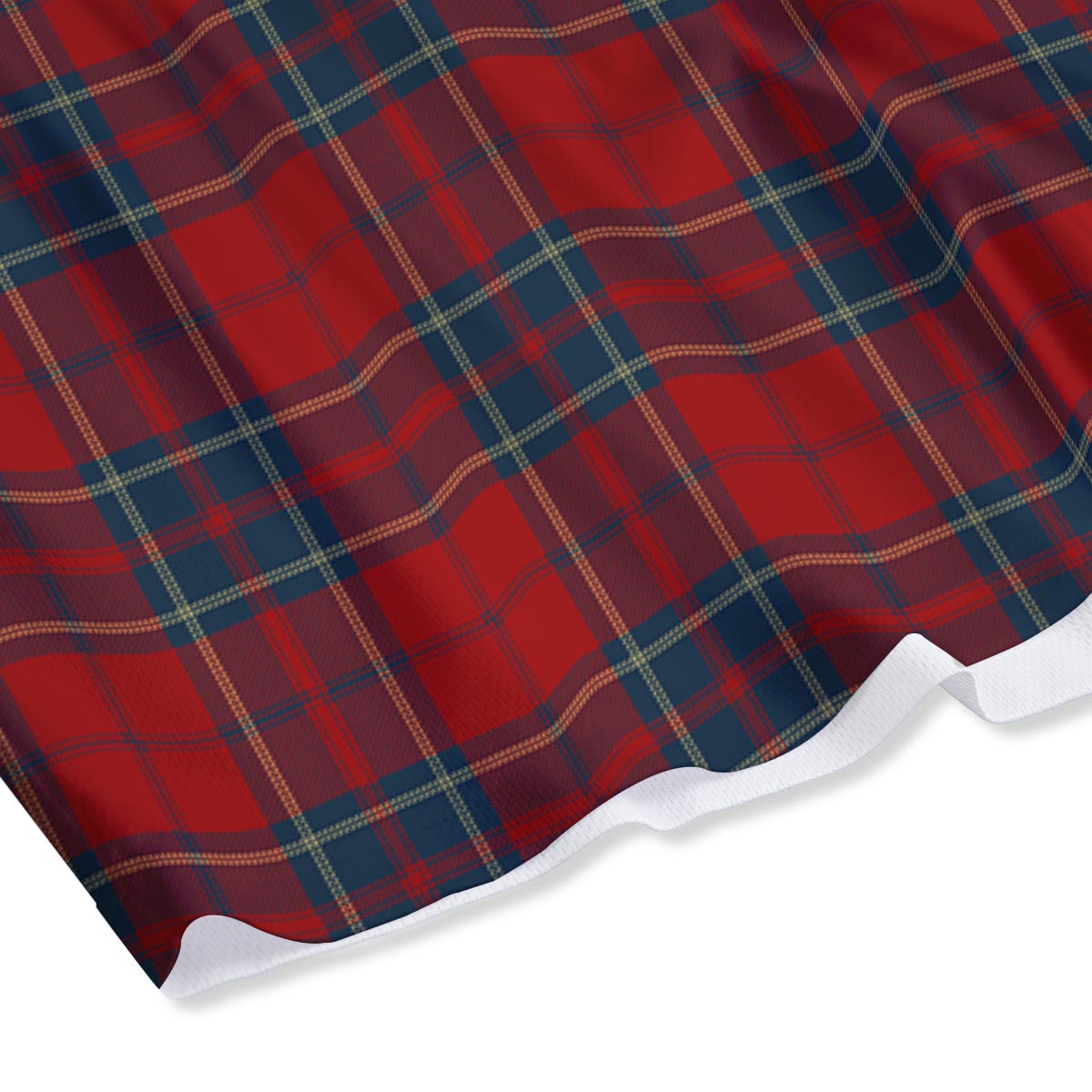 Tartan Scottish Red Print Pattern Mesh Shorts