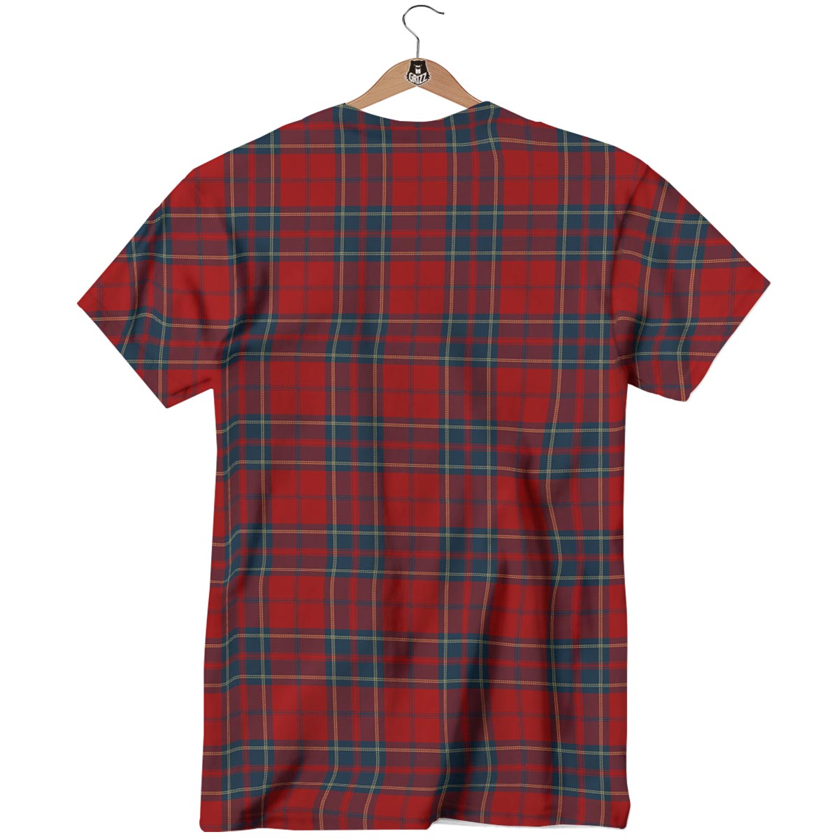 Tartan Scottish Red Print Pattern T-Shirt-grizzshop