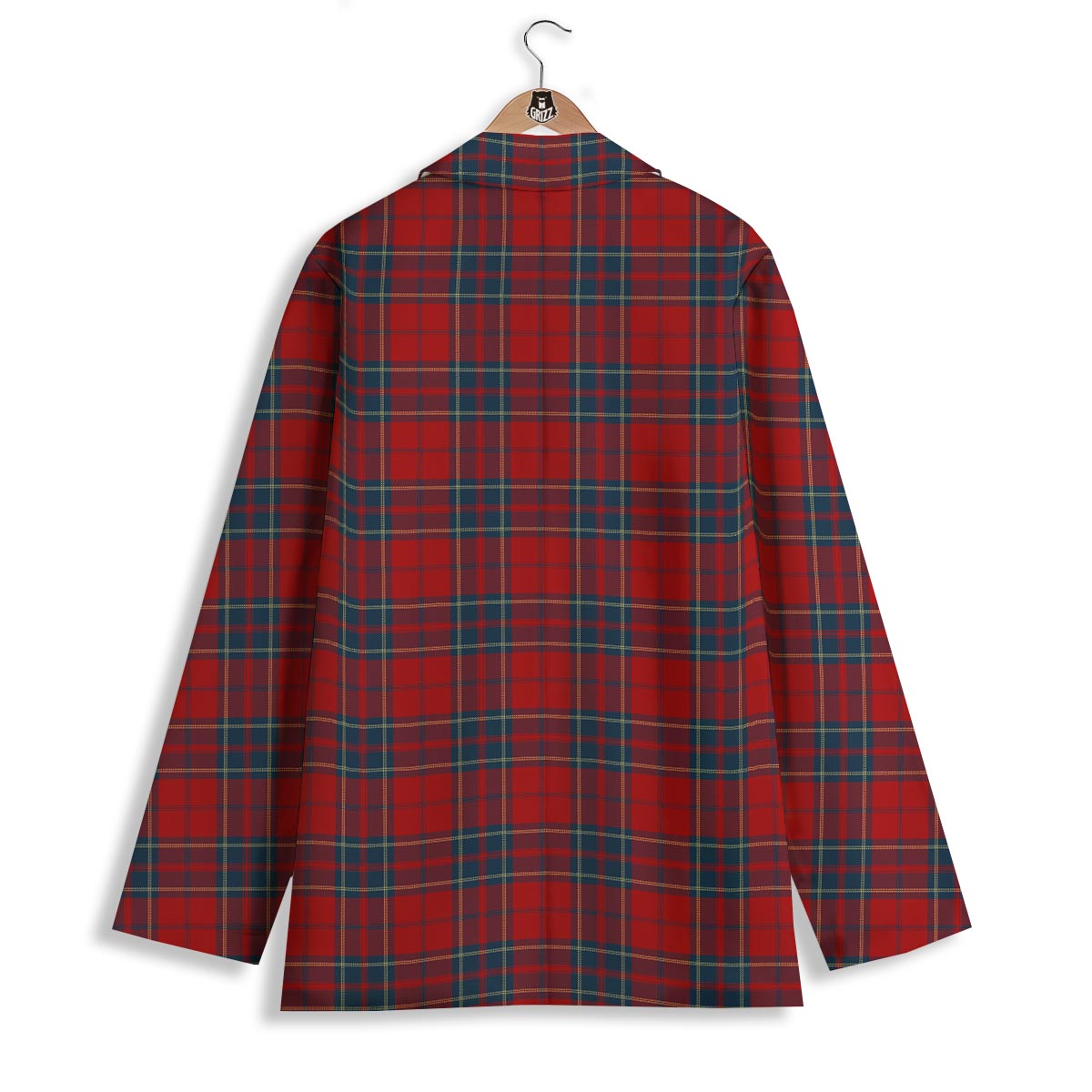 Tartan Scottish Red Print Pattern Women's Blazer-grizzshop