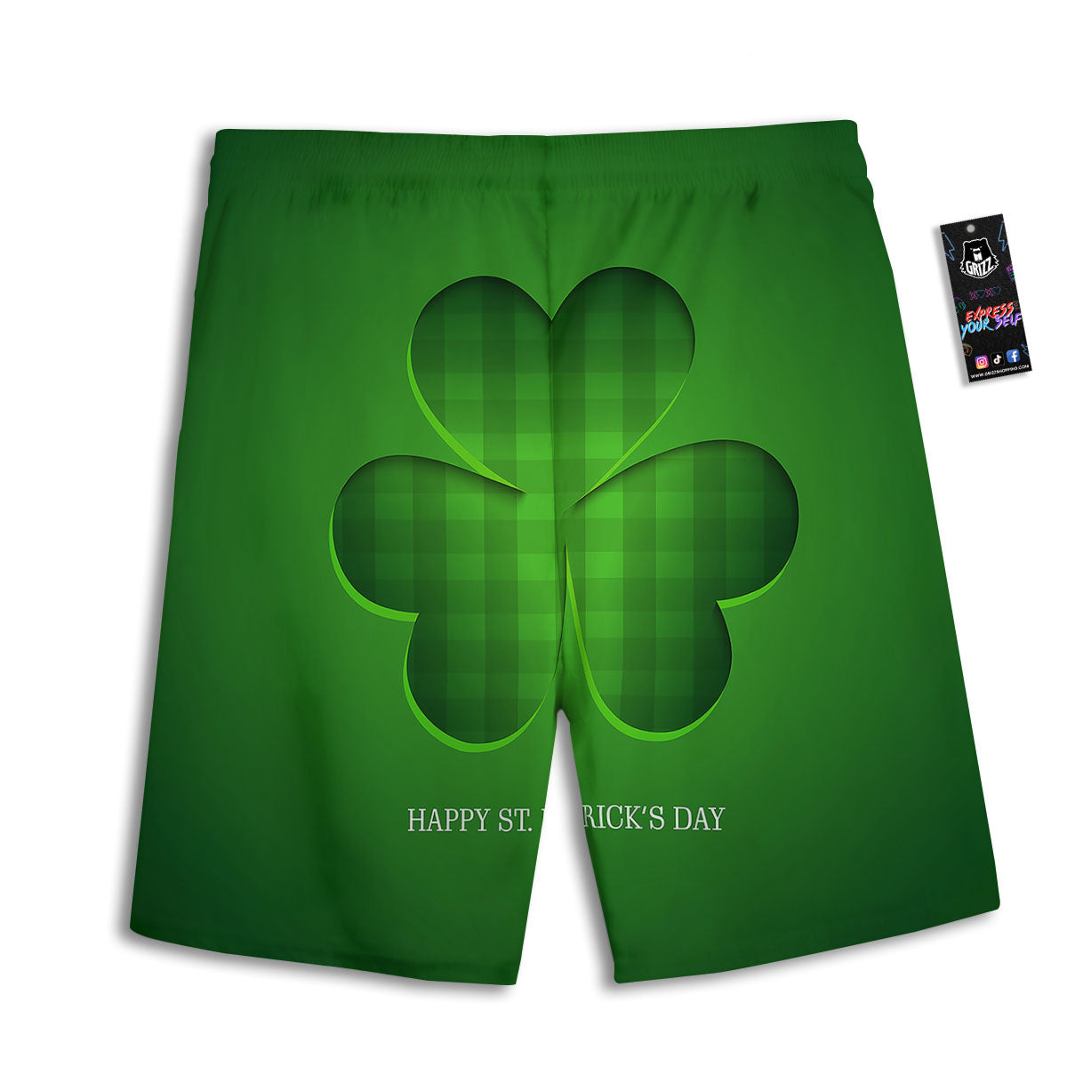 Texture Holographic Print Men's Athletic Shorts