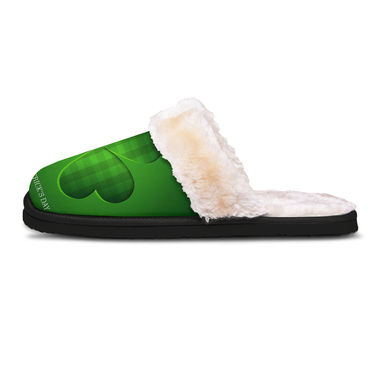 Tartan Shamrock Green Print Slippers-grizzshop