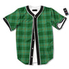 Tartan St. Patrick's Day Print Baseball Jersey-grizzshop