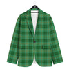 Tartan St. Patrick's Day Print Men's Sport Coat-grizzshop