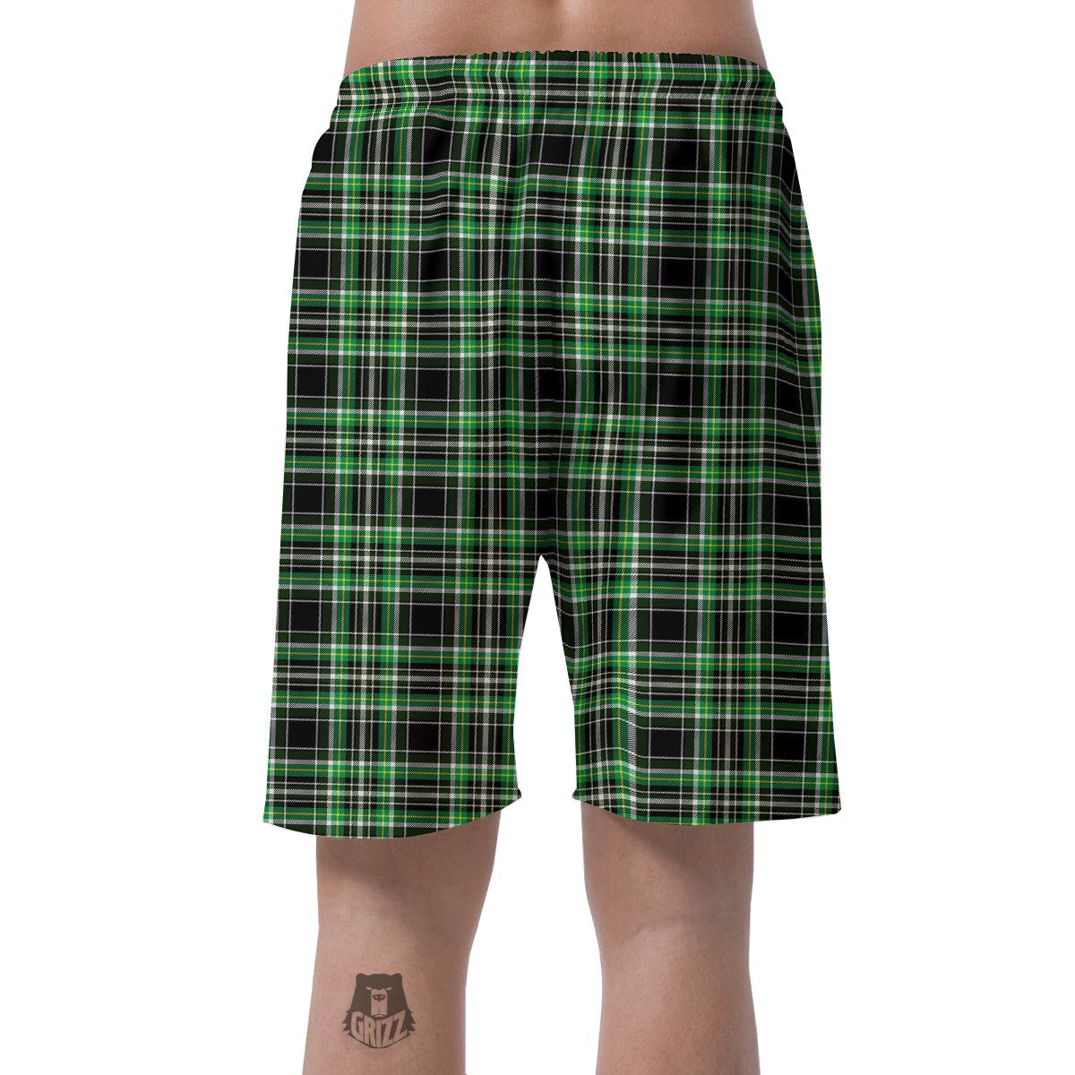 Tartan St. Patrick's Day Print Pattern Men's Shorts-grizzshop