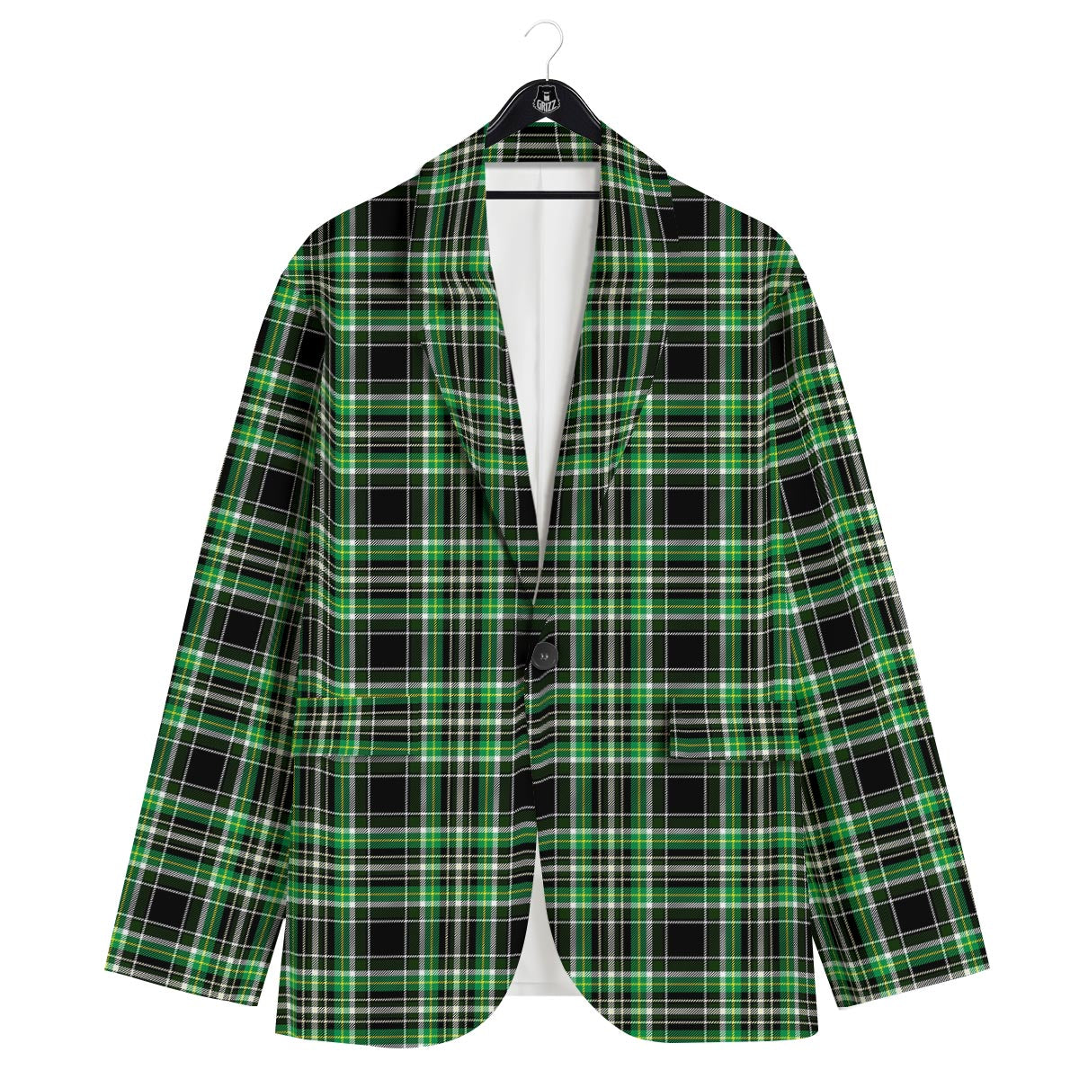 Tartan St. Patrick's Day Print Pattern Men's Sport Coat-grizzshop