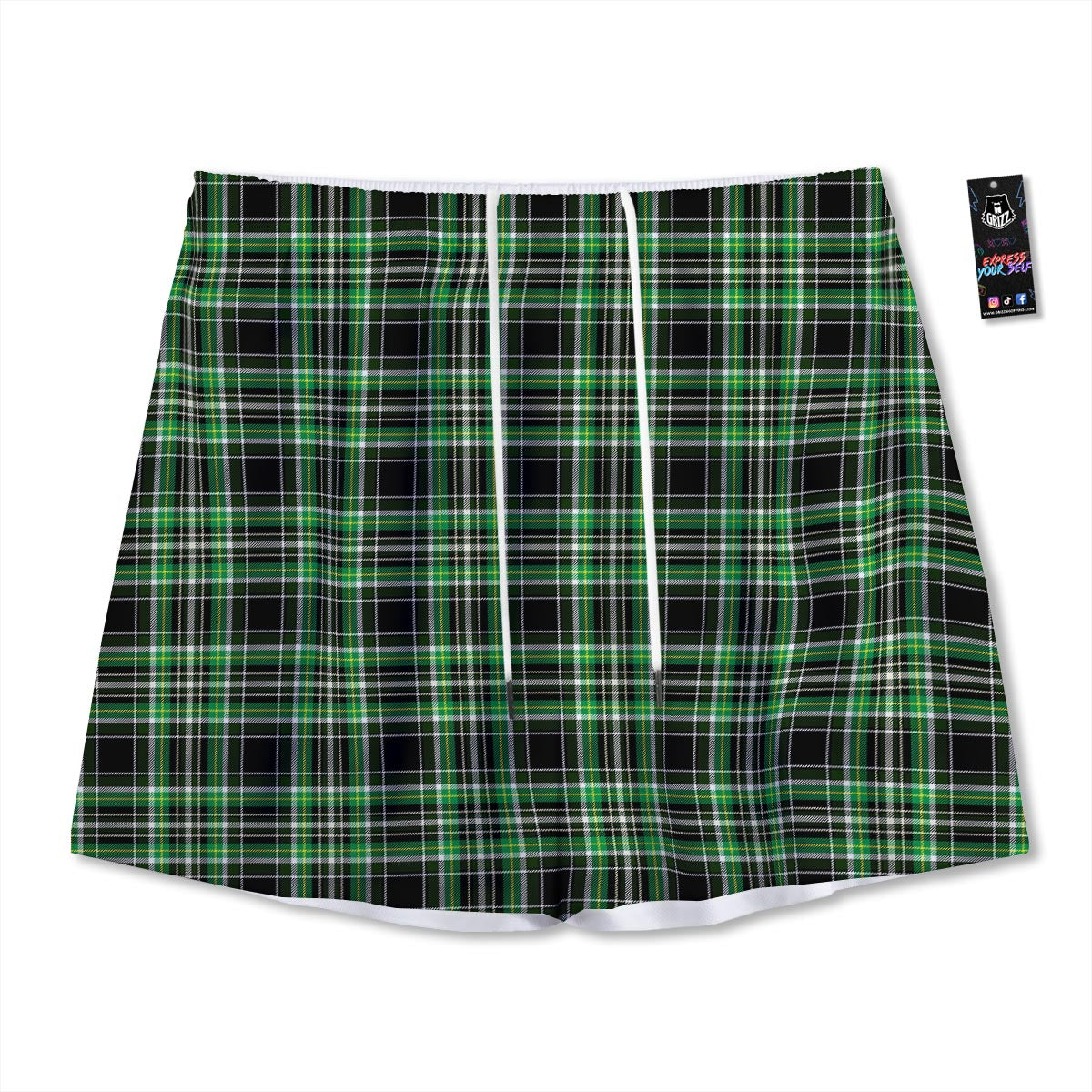 Tartan St. Patrick's Day Print Pattern Mesh Shorts