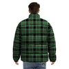 Tartan St. Patrick's Day Print Pattern Puffer Jacket-grizzshop