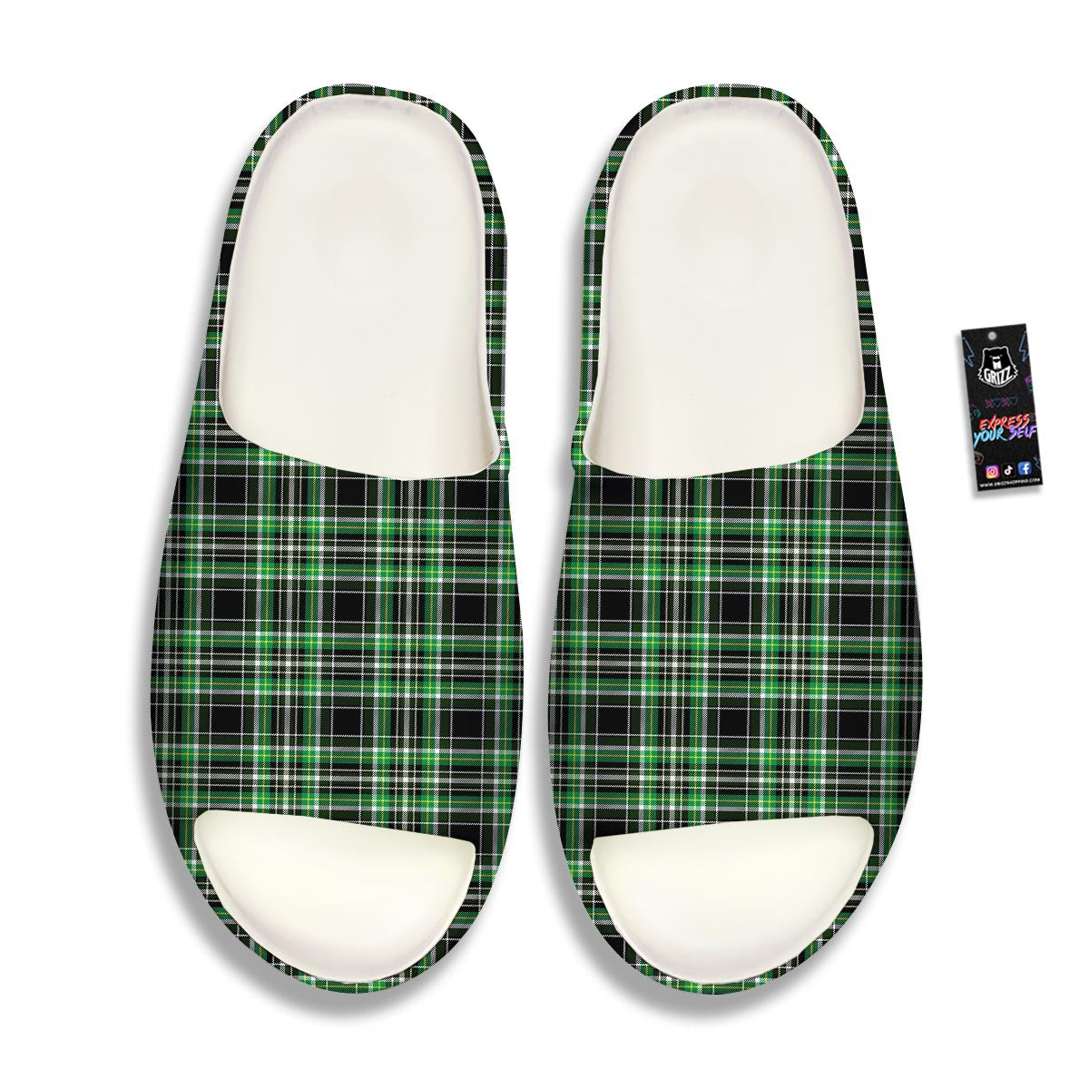 Tartan St. Patrick's Day Print Pattern Sandals-grizzshop