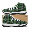 Tartan St. Patrick's Day Print Pattern White Bball Shoes-grizzshop