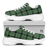 Tartan St. Patrick's Day Print Pattern White Chunky Shoes-grizzshop